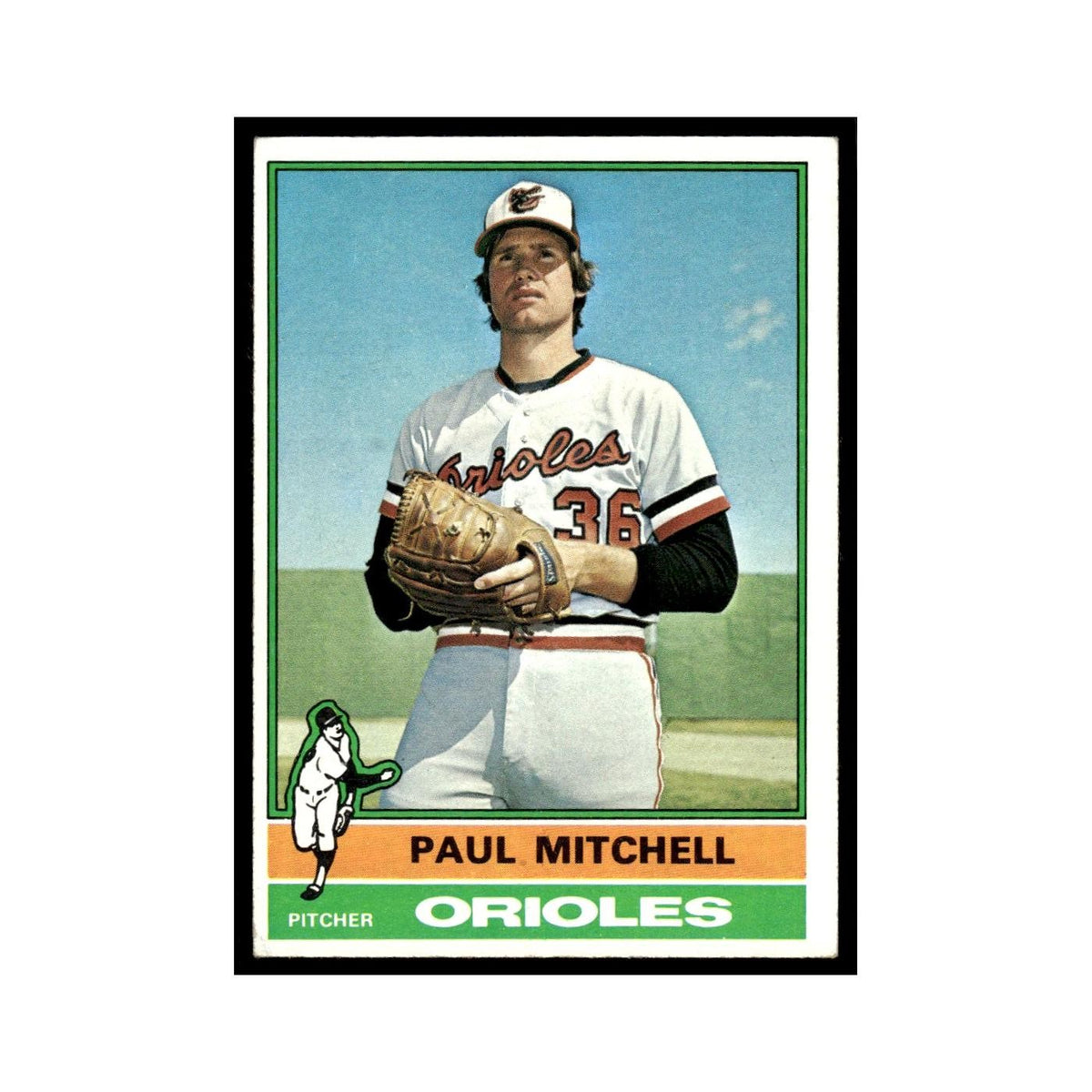 Paul Mitchell 1976 Topps #393 Baltimore Orioles Baseball Card EX