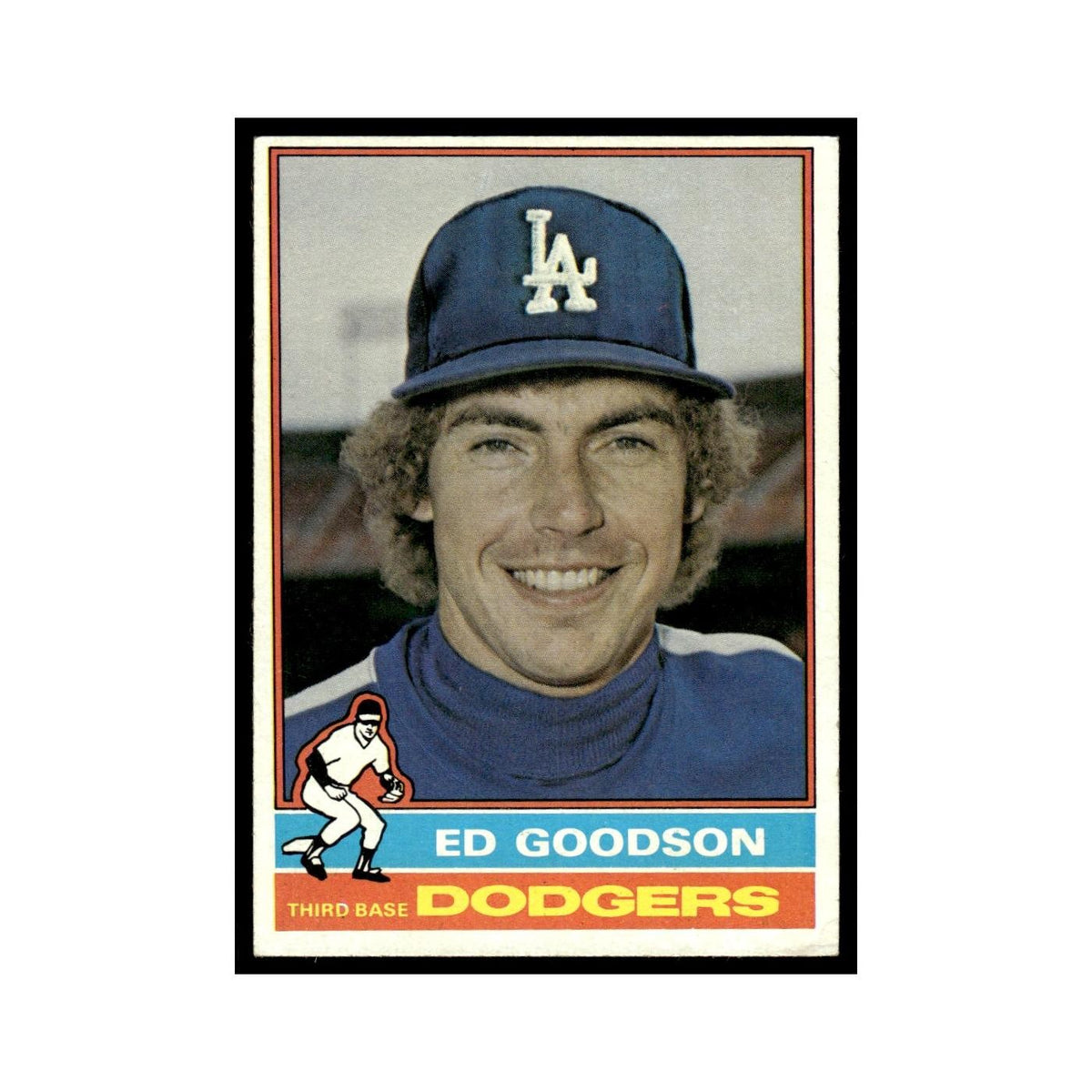 Ed Goodson 1976 Topps #386 Los Angeles Dodgers Baseball Card EX