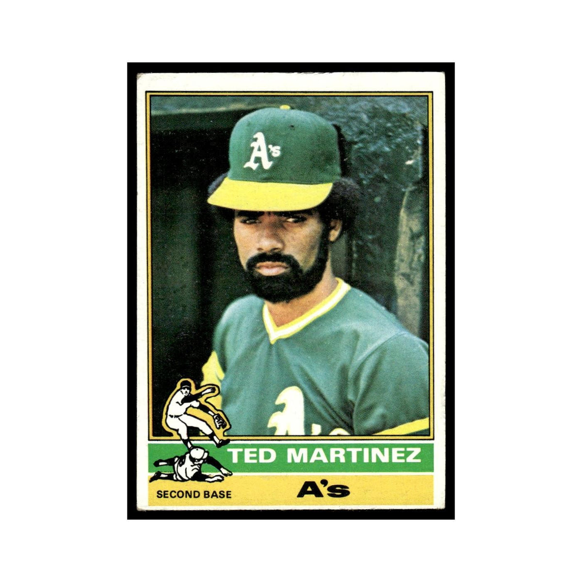 Ted Martinez 1976 Topps #356 Oakland Athletics Baseball Card EX