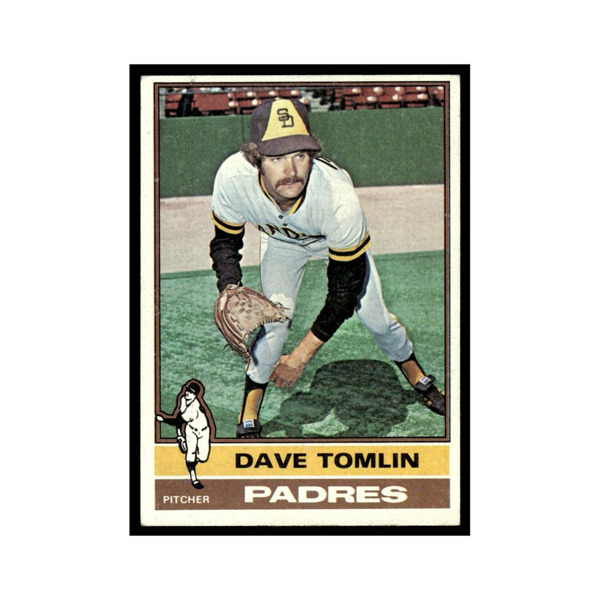 Dave Tomlin 1976 Topps #398 San Diego Padres Baseball Card EX