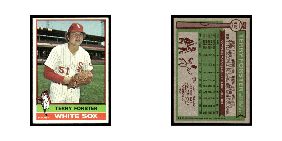 Terry Forster 1976 Topps #437 Chicago White Sox Baseball Card EX