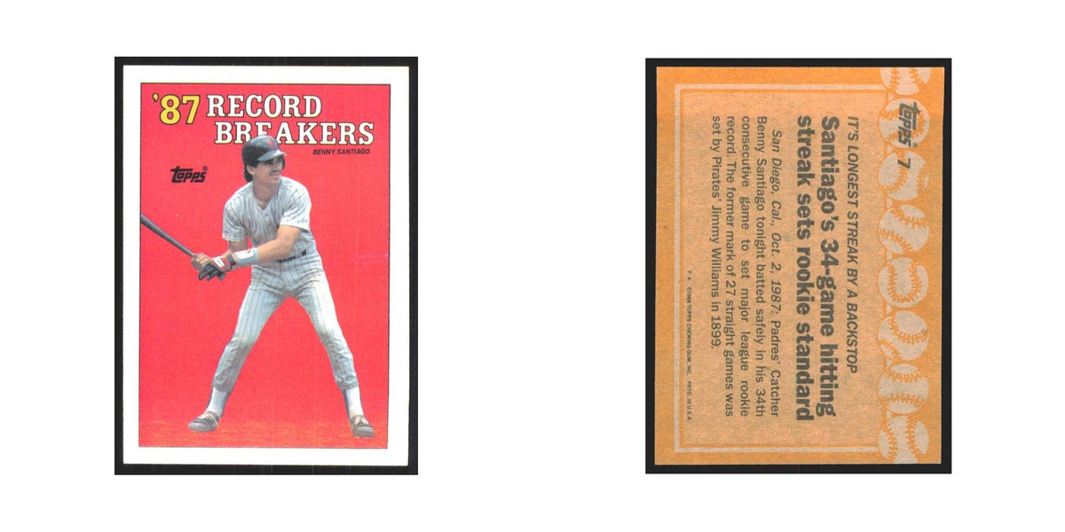 1988 Topps Benny Santiago Padres #7