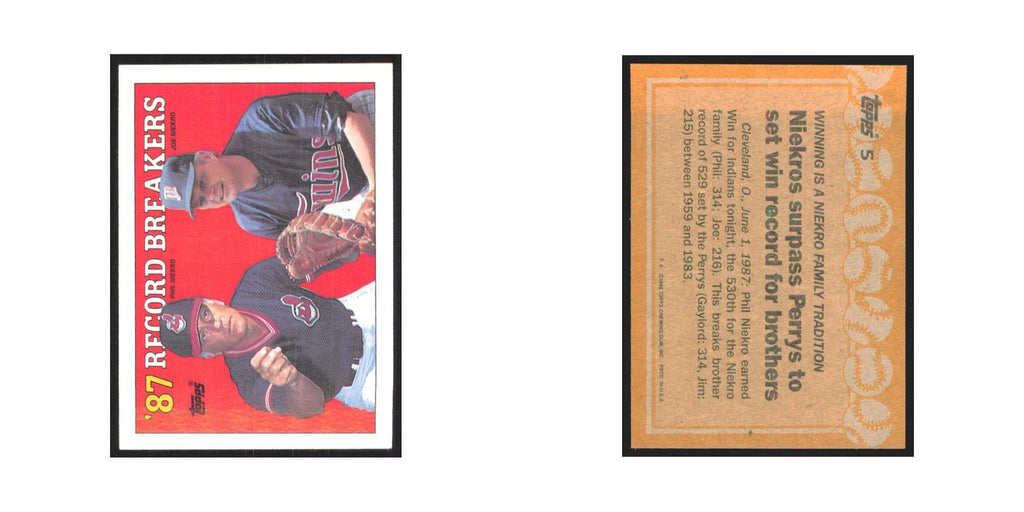 1988 Topps Phil Niekro/Joe Niekro #5