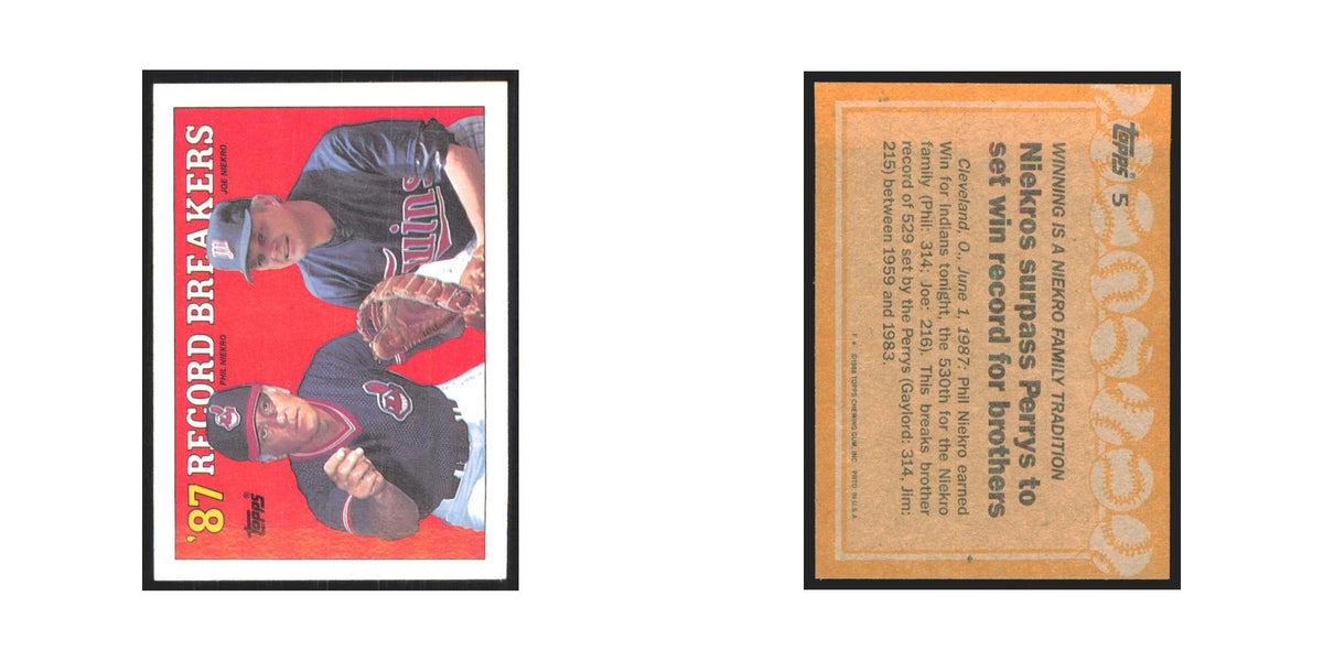 1988 Topps Phil Niekro/Joe Niekro #5