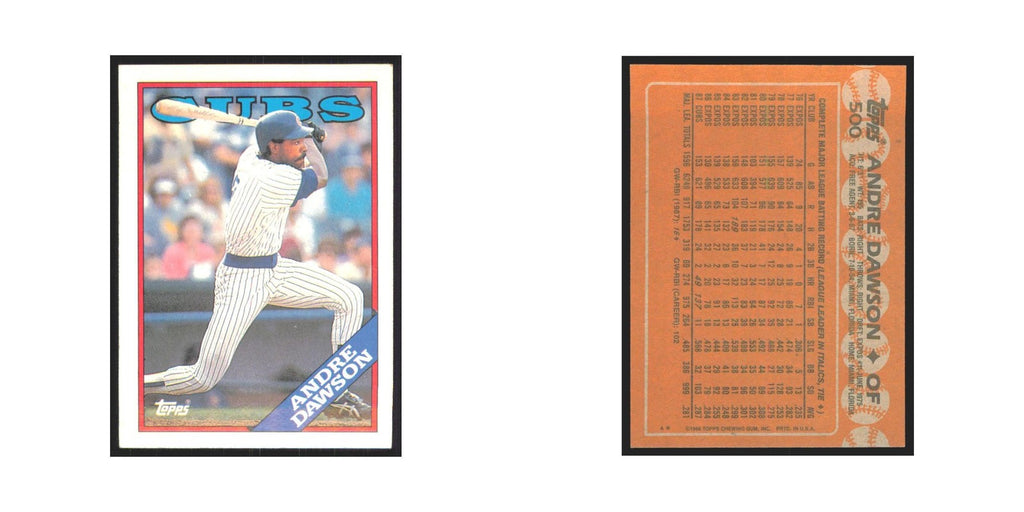 1988 Topps Andre Dawson Cubs #500