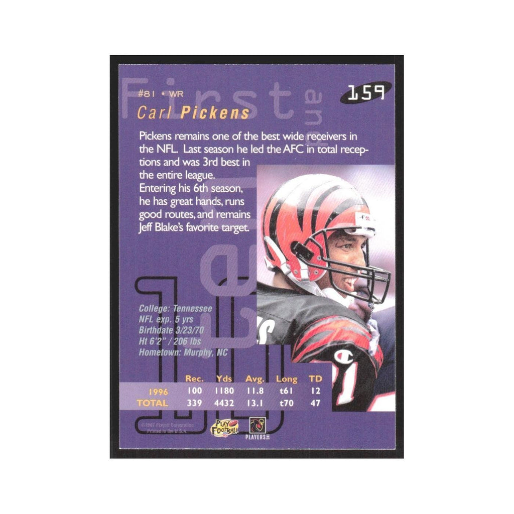 1997 Playoff First & Ten Carl Pickens Bengals #159