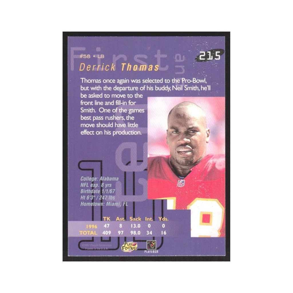 1997 Playoff First & Ten Derrick Thomas Chiefs #215
