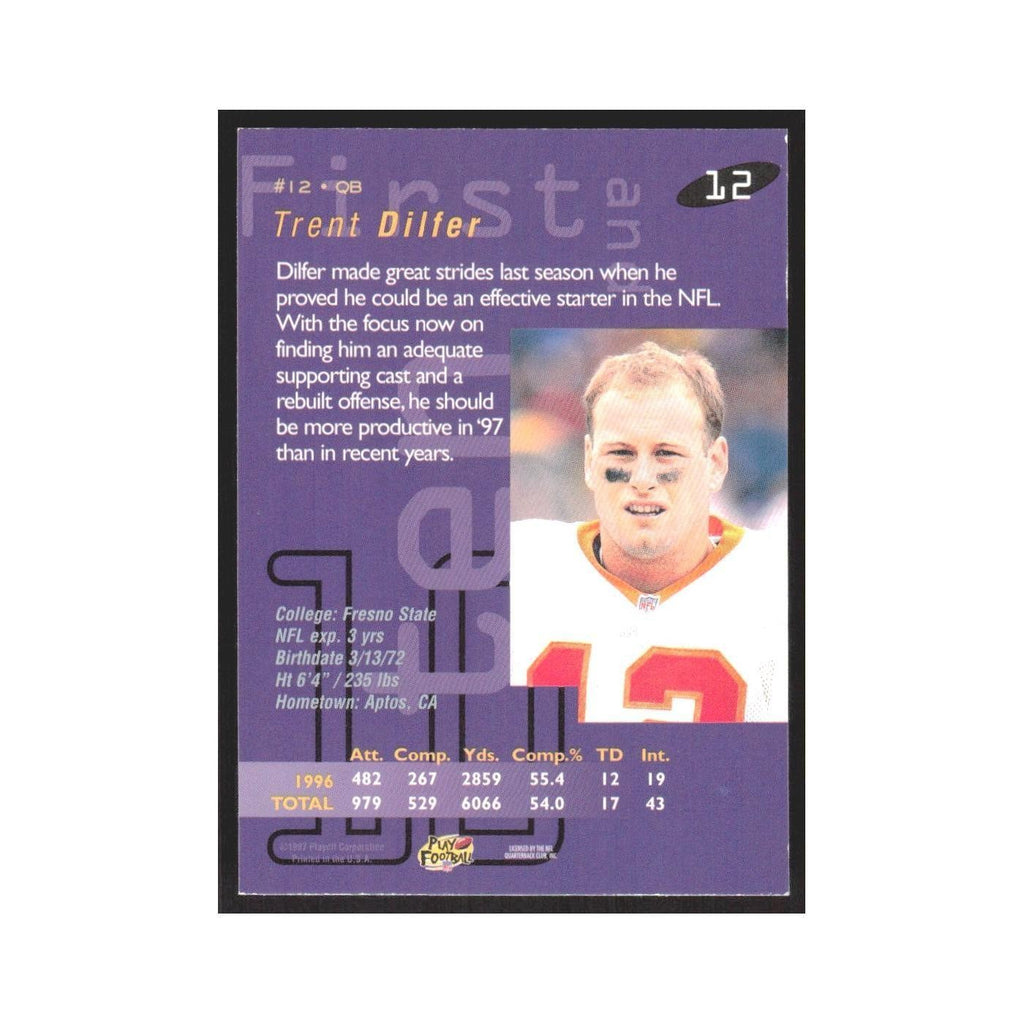 1997 Playoff First & Ten Trent Dilfer Buccaneers #12