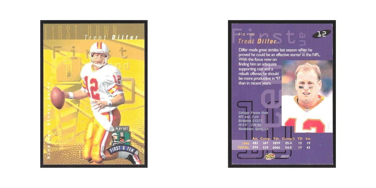 1997 Playoff First & Ten Trent Dilfer Buccaneers #12