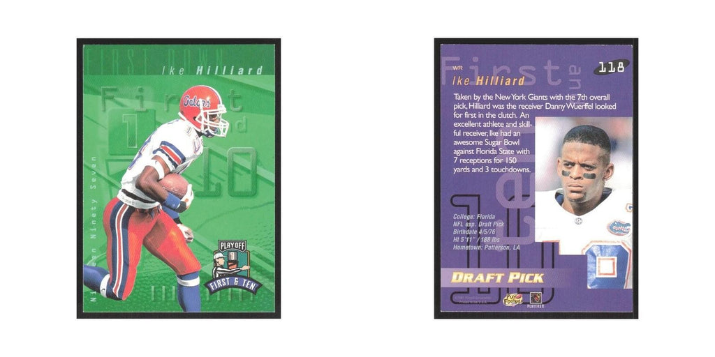 1997 Playoff First & Ten Ike Hilliard RC Giants #118