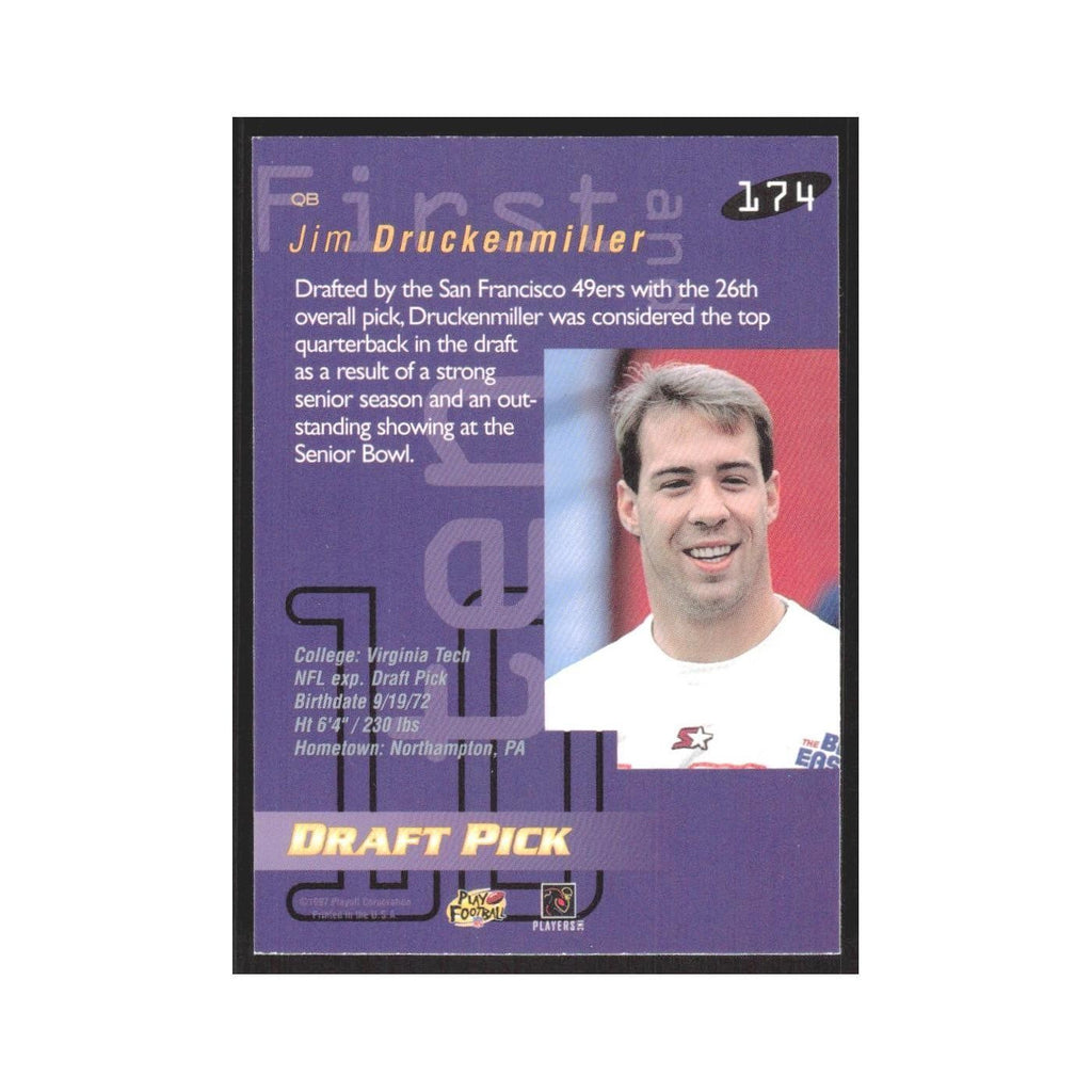 1997 Playoff First and Ten Jim Druckenmiller RC 49ers #174