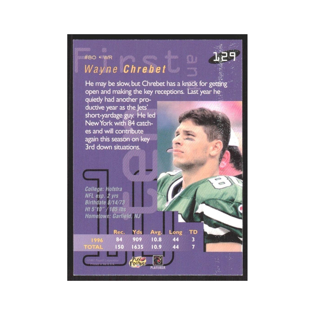 1997 Playoff First & Ten Wayne Chrebet Jets #129
