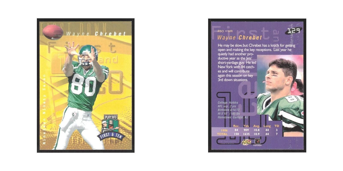 1997 Playoff First & Ten Wayne Chrebet Jets #129