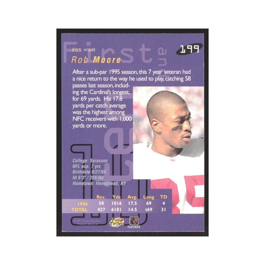 1997 Playoff First & Ten Rob Moore Cardinals #199