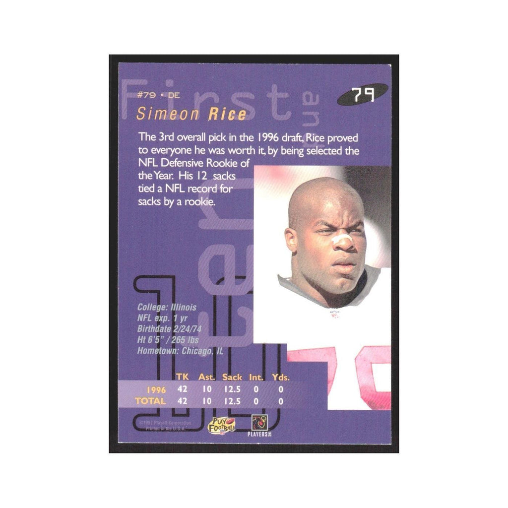 1997 Playoff First & Ten Simeon Rice Cardinals #79