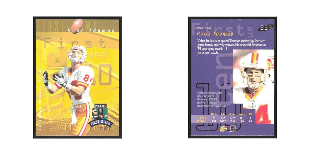 1997 Playoff First & Ten Robb Thomas Buccaneers #237
