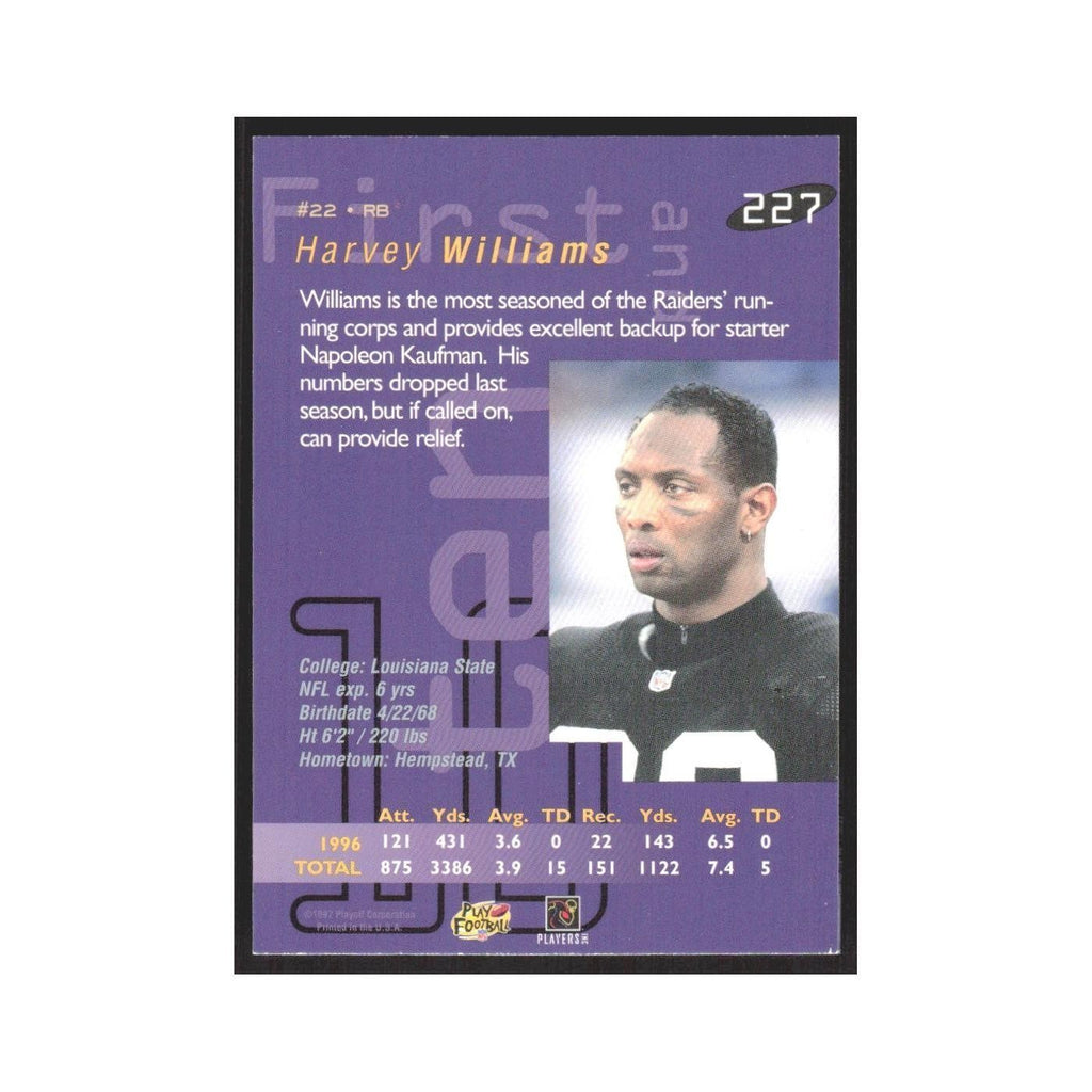 1997 Playoff First & Ten Harvey Williams Raiders #227