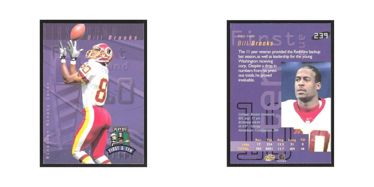 1997 Playoff First & Ten Bill Brooks Redskins #239