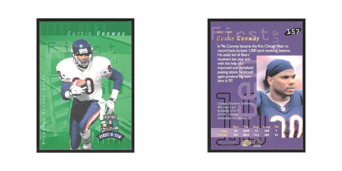 1997 Playoff First & Ten Curtis Conway Bears #157