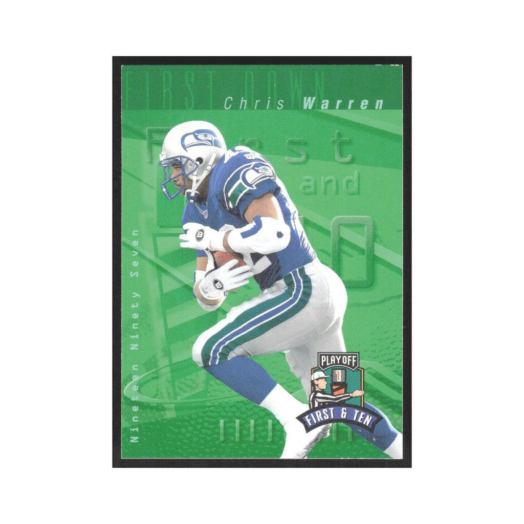 1997 Playoff First & Ten Chris Warren Seahawks #136