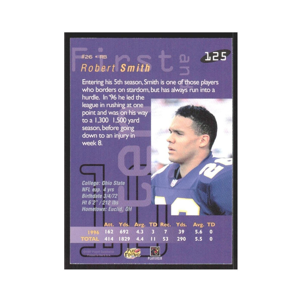 1997 Playoff First & Ten Robert Smith Vikings #125