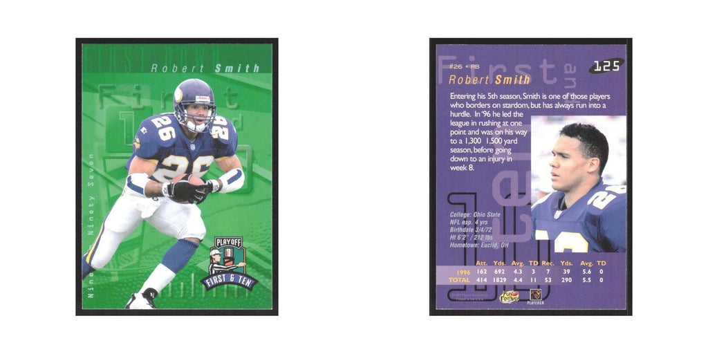 1997 Playoff First & Ten Robert Smith Vikings #125
