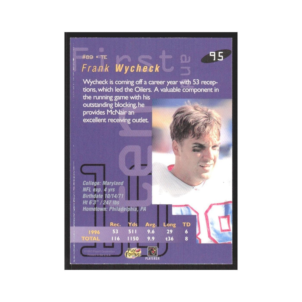 1997 Playoff First & Ten Frank Wycheck Houston Oilers #95