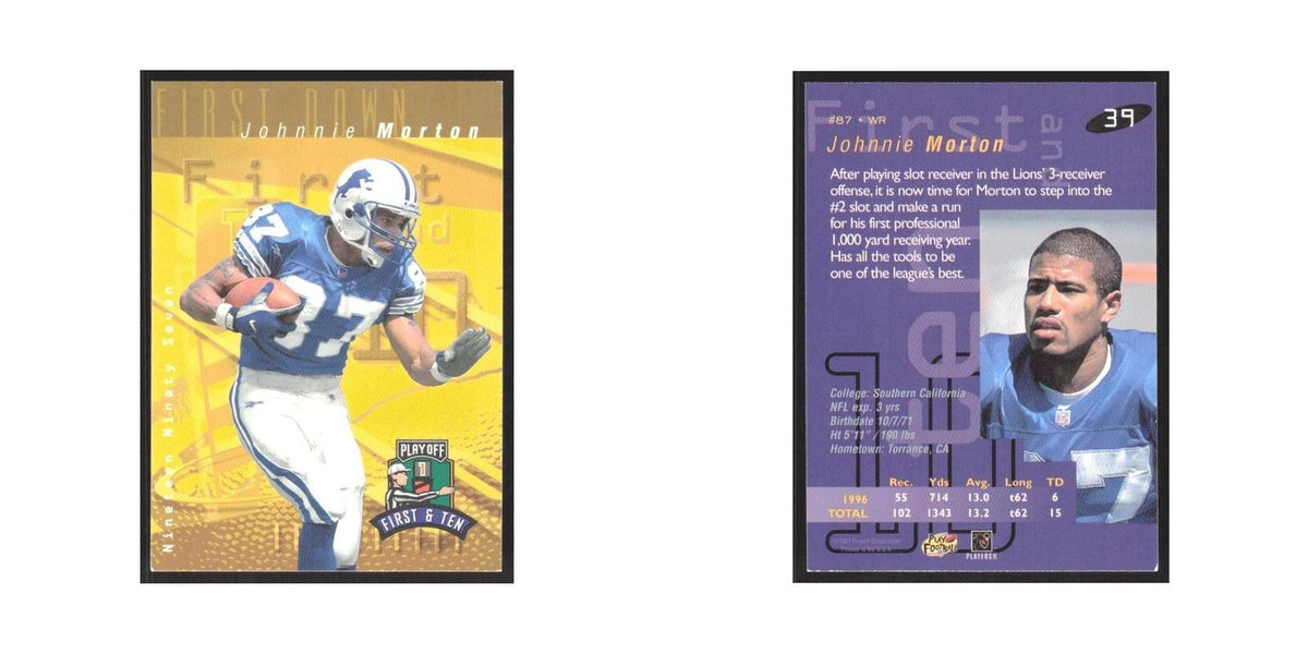 1997 Playoff First & Ten Johnnie Morton Lions #39
