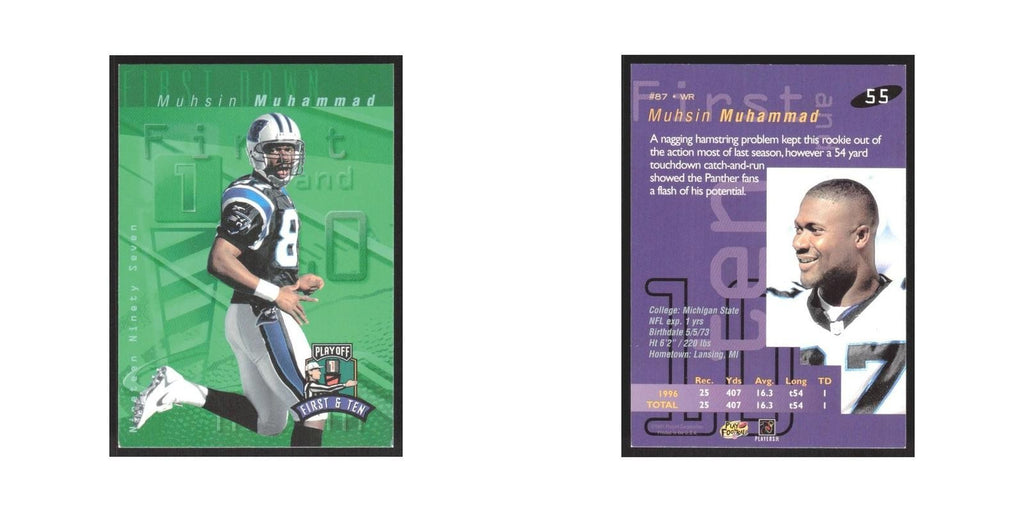1997 Playoff First & Ten Muhsin Muhammad Panthers #55