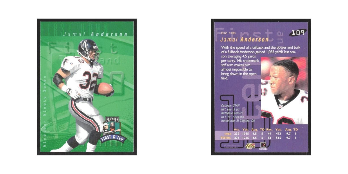 1997 Playoff First & Ten Jamal Anderson Falcons #109