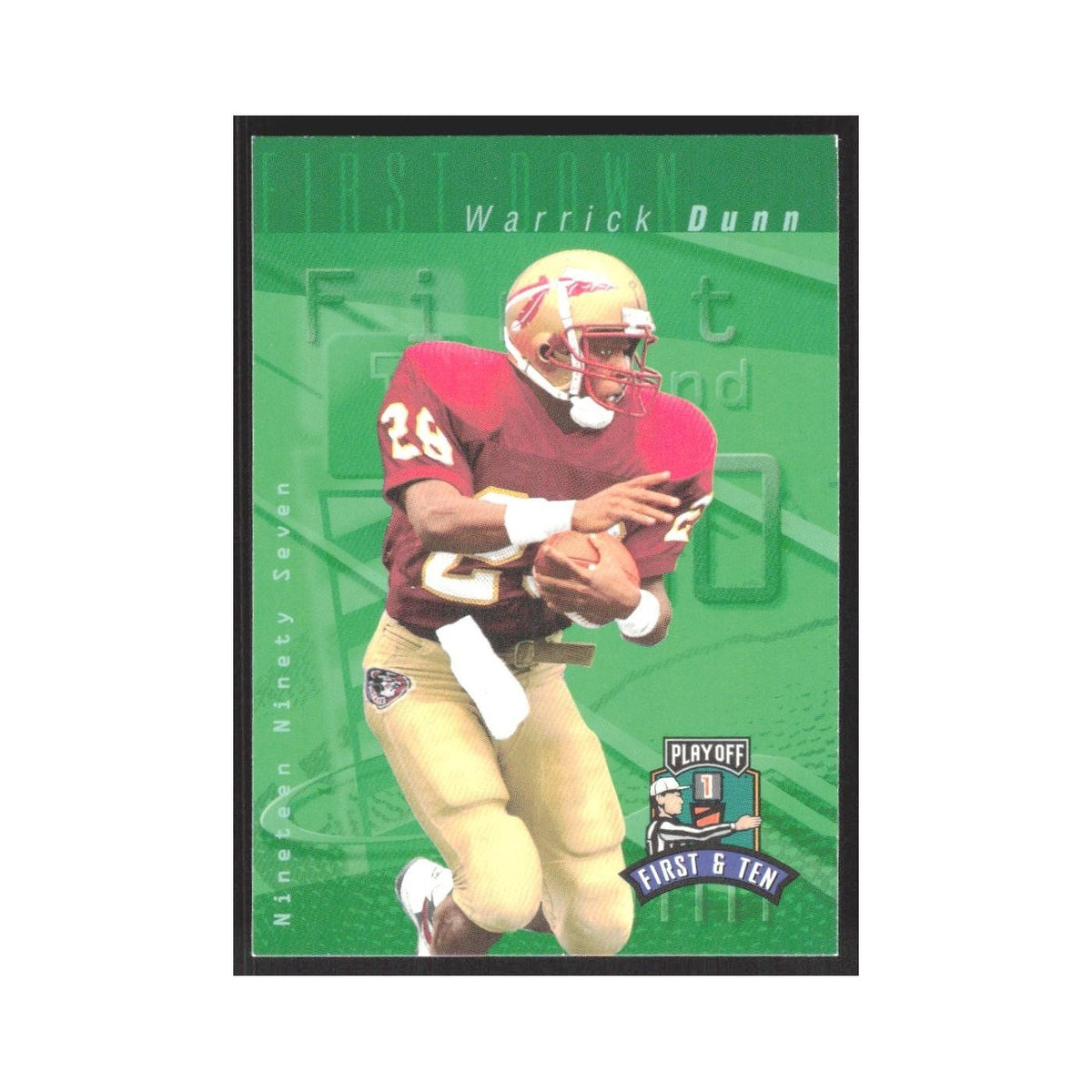 1997 Playoff First & Ten Warrick Dunn RC Buccaneers #31