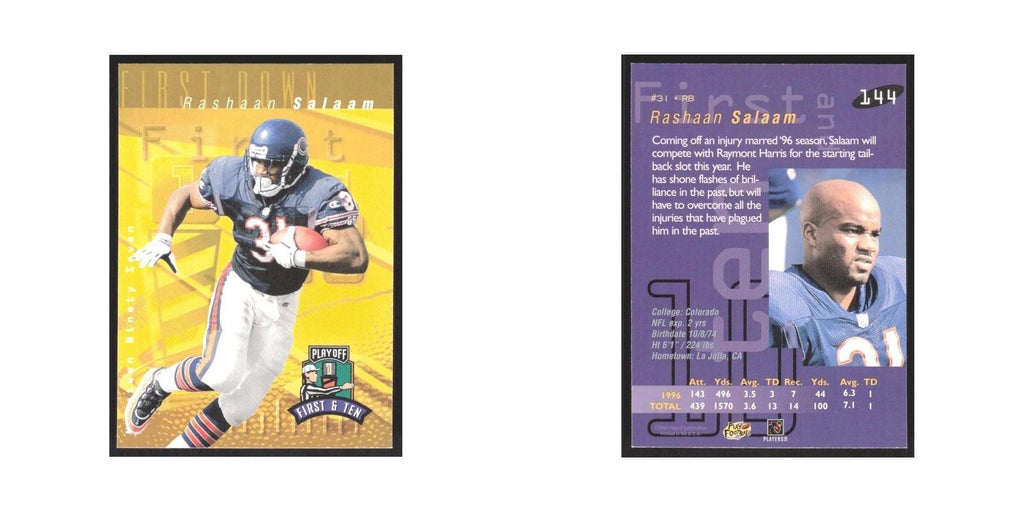 1997 Playoff First & Ten Rashaan Salaam Bears #144