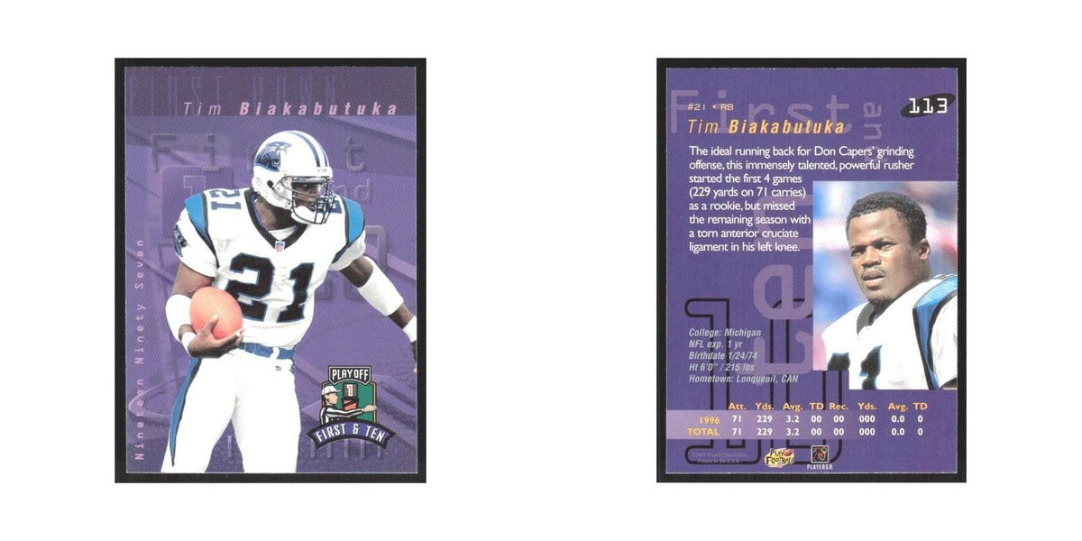 1997 Playoff First & Ten Tim Biakabutuka Panthers #113
