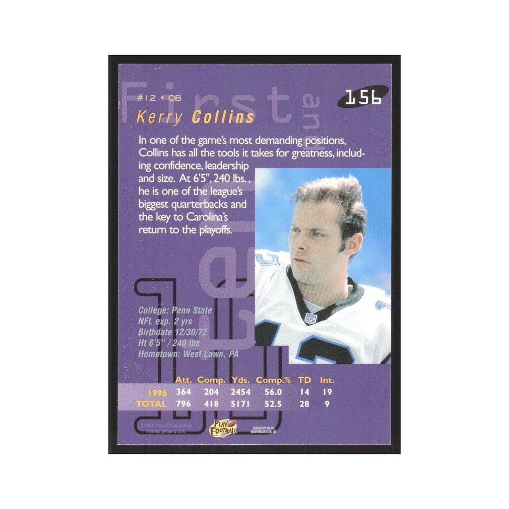 1997 Playoff First & Ten Kerry Collins Panthers #156