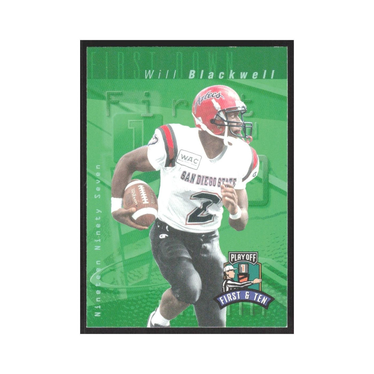 1997 Playoff First and Ten Will Blackwell RC Steelers #70