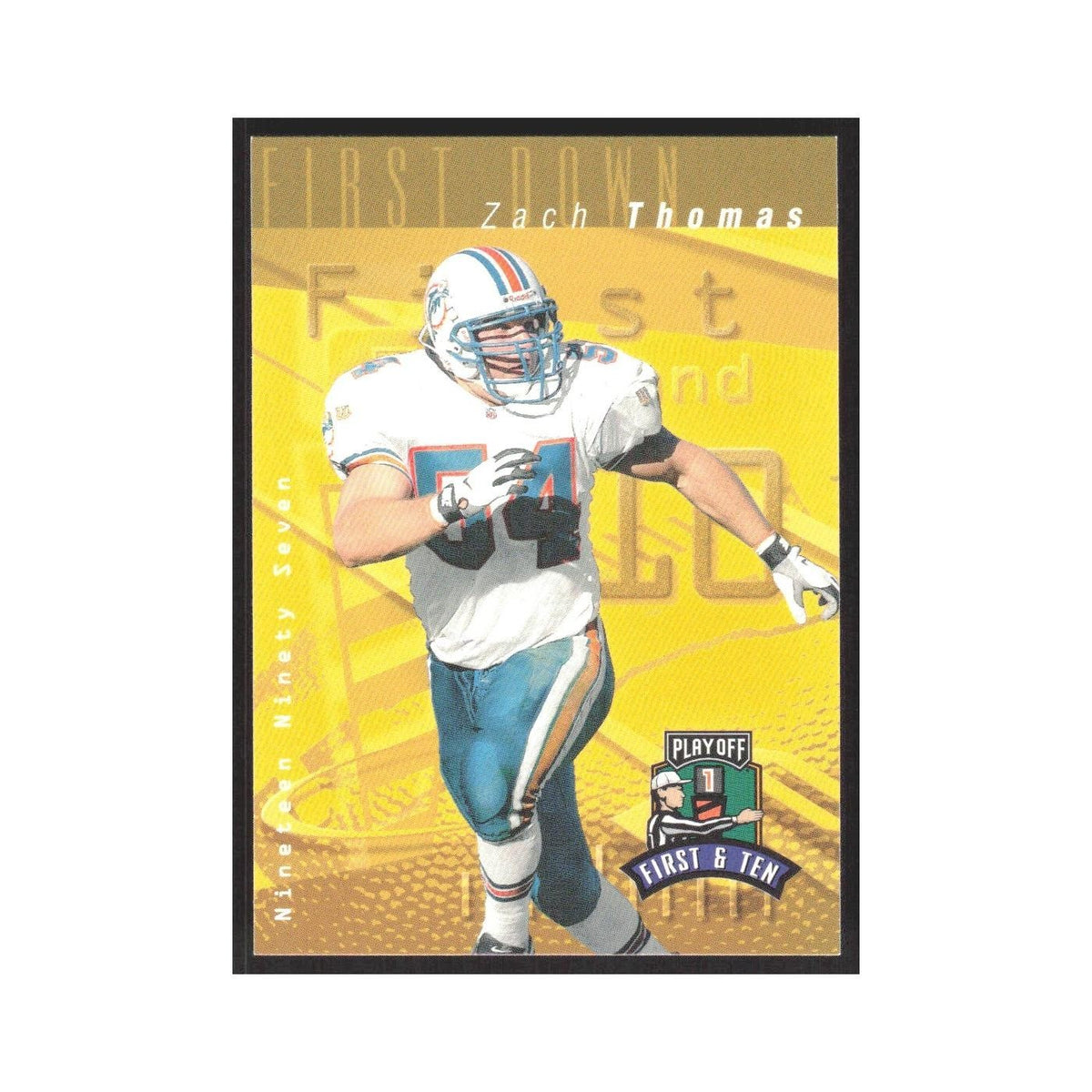 1997 Playoff First & Ten Zach Thomas Dolphins #51
