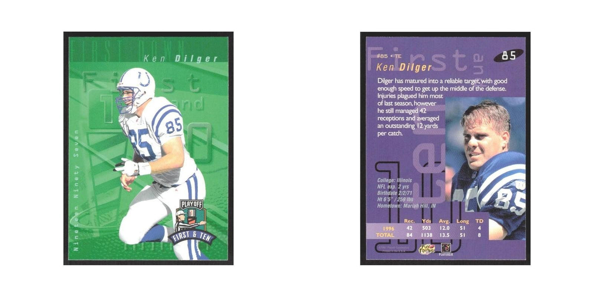 1997 Playoff First & Ten Ken Dilger Colts #85