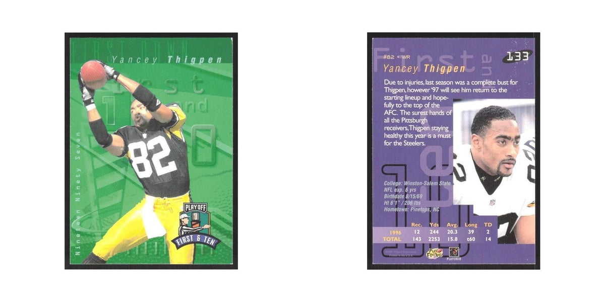 1997 Playoff First & Ten Yancey Thigpen Steelers #133