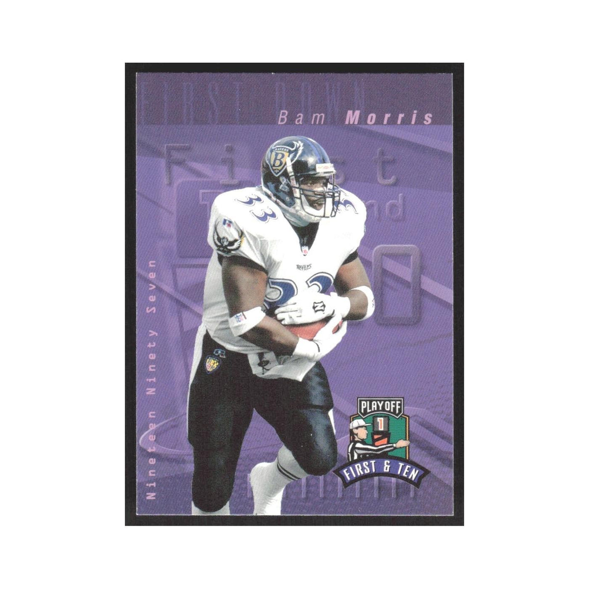 1997 Playoff First & Ten Bam Morris Ravens #176