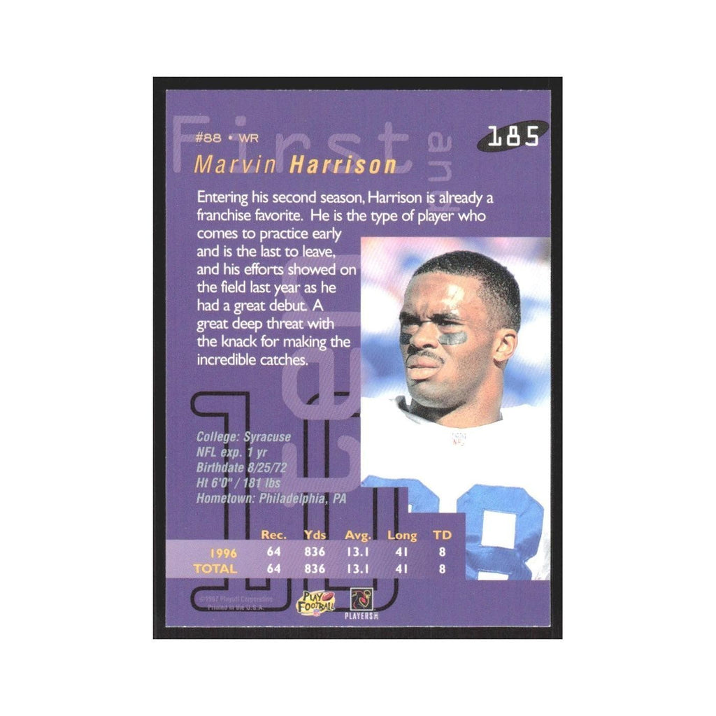 1997 Playoff First & Ten Marvin Harrison Colts #185