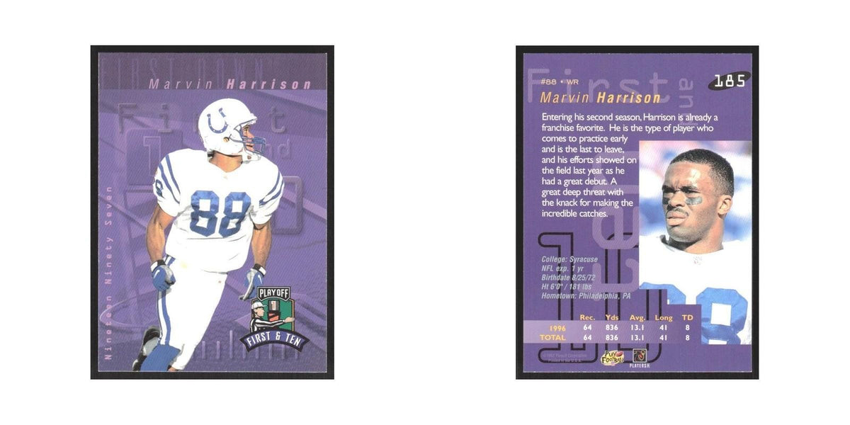 1997 Playoff First & Ten Marvin Harrison Colts #185