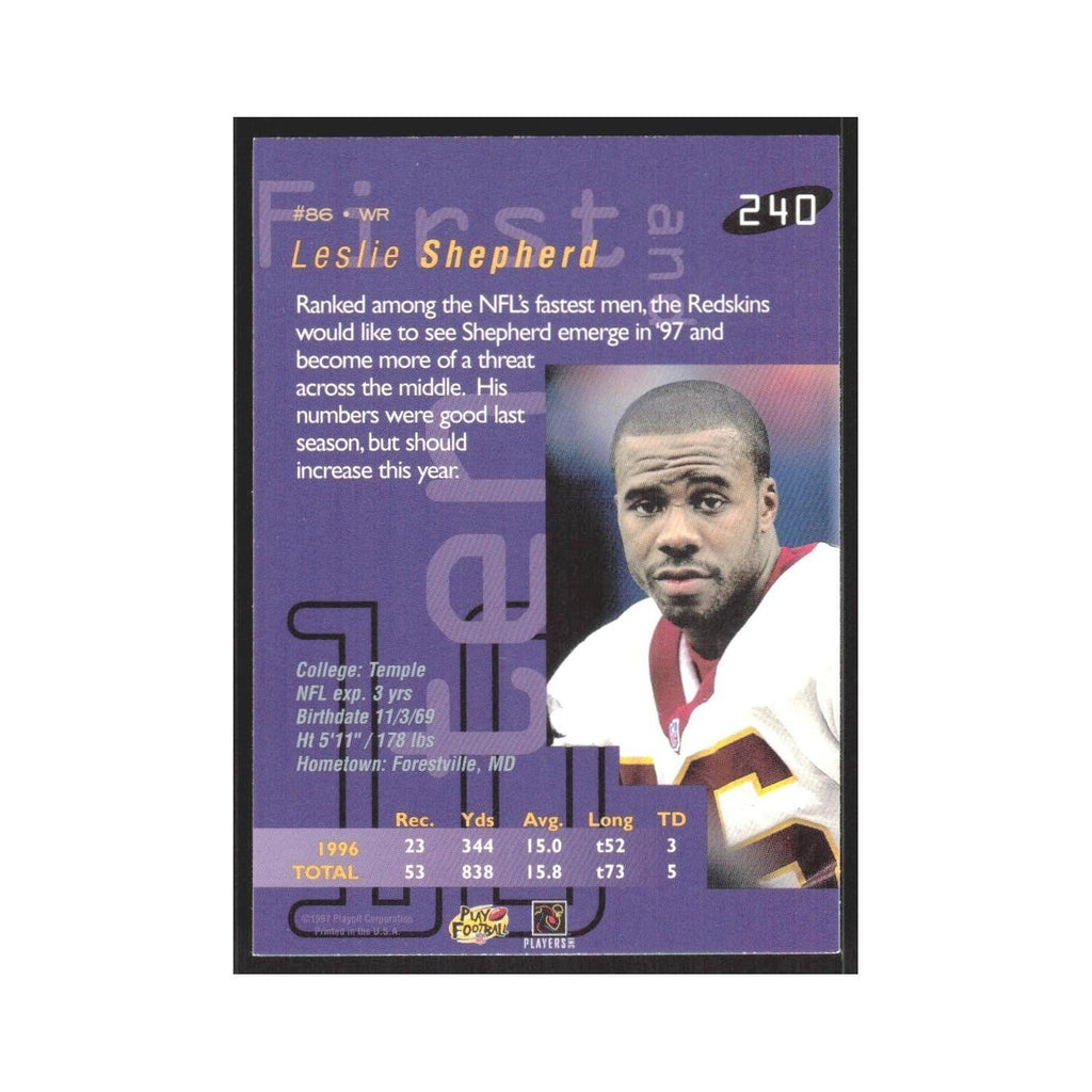 1997 Playoff First & Ten Leslie Shepherd Redskins #240