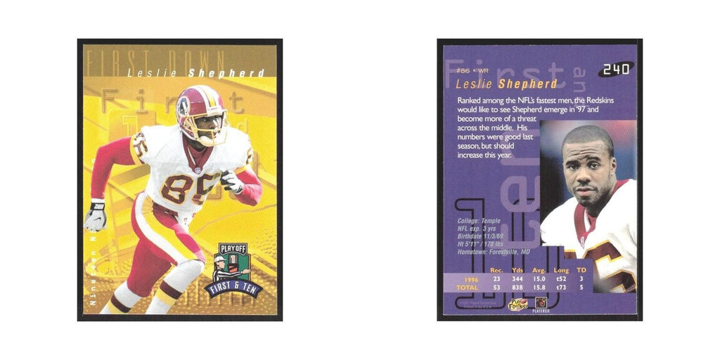 1997 Playoff First & Ten Leslie Shepherd Redskins #240