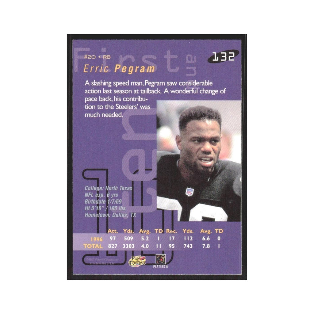 1997 Playoff First & Ten Erric Pegram Steelers #132