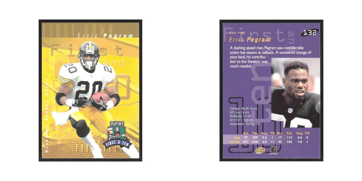 1997 Playoff First & Ten Erric Pegram Steelers #132