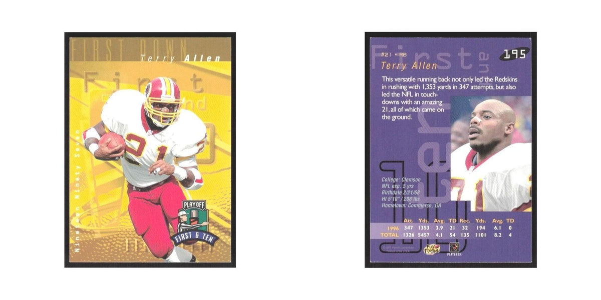 1997 Playoff First & Ten Terry Allen Redskins #195