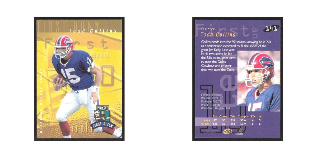 1997 Playoff First & Ten Todd Collins Bills #141