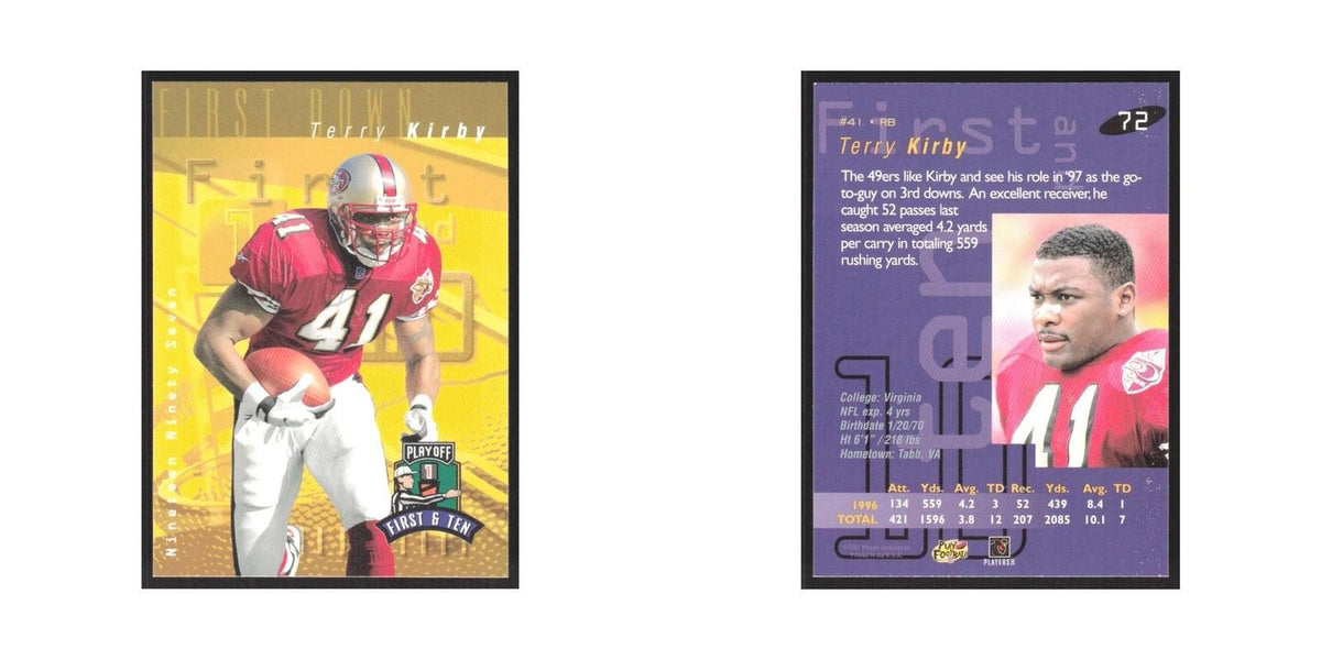 1997 Playoff First & Ten Terry Kirby 49ers #72