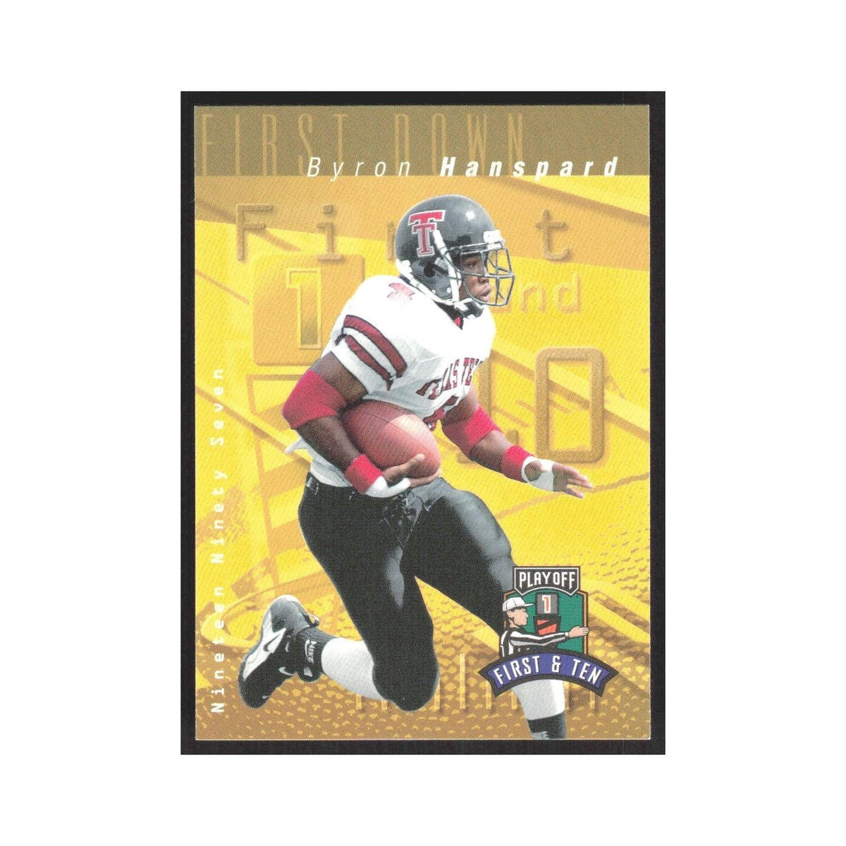 1997 Playoff First and Ten Byron Hanspard RC Falcons #102