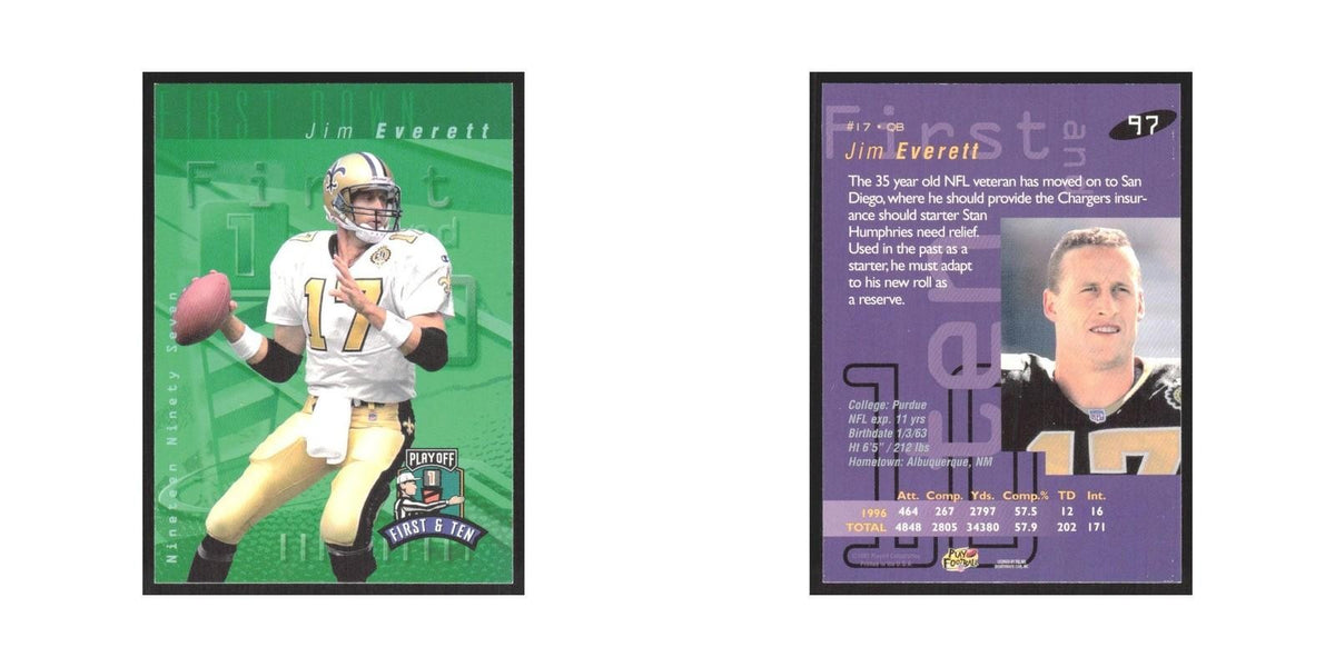 1997 Playoff First & Ten Jim Everett Saints #97
